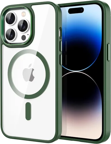 Vista 28 de CACOE Funda magnética para iPhone 12 y iPhone 12 Pro de 6.1 pulgadas - Compatible con MagSafe y soporte magnético para teléfono en el automóvil,