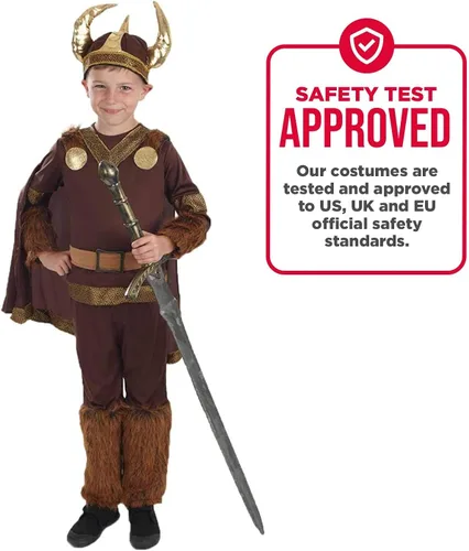 Vista 5 de fun shack Disfraz vikingo para niños, disfraz vikingo para niños, disfraces de Halloween para niños, disfraces de Halloween para niños