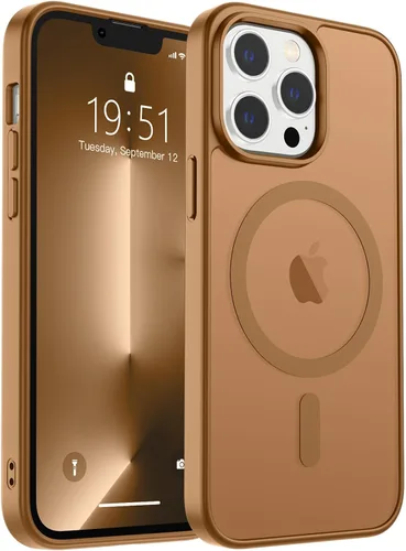Vista 74 de zapica Funda magnética para iPhone Air, con protector de pantalla de vidrio templado, compatible con MagSafe, translúcida mate, a prueba de golpes
