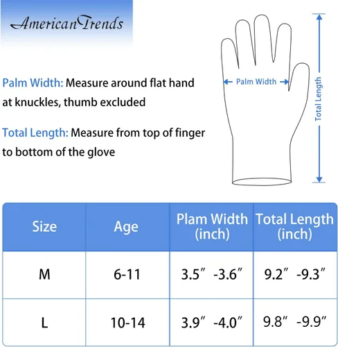 Vista 7 de American Trends Kids Waterproof Winter Gloves with Zip Pocket Snow Ski Gloves Boys Girls Toddler Touchscreen Snowboard Gloves