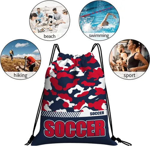Vista 11 de Mochila con cordón impermeable para gimnasio, bolsas con cordón, bolsa de cuerda deportiva, mochila de camuflaje, Bolsas con cordón Cheer - Bolsas