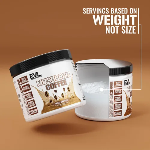 Vista 3 de Evlution Nutrition - Café de hongos – Apoyo energético, nervioso y del sistema inmunológico – 100% orgánico Reishi, shiitake, melena de león y polvo