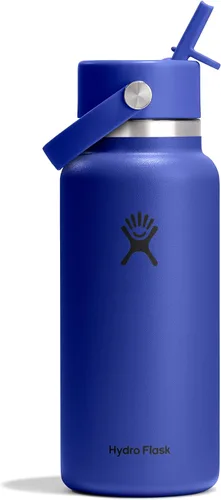 Vista 23 de Hydro Flask Botella de agua – Acero inoxidable aislado – Tapa flexible con popote de boca ancha, antiderrames, a prueba de fugas y recargable