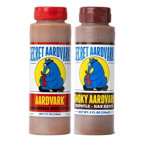 Vista 7 de Secret Aardvark Salsa picante Habanero – Pimientos habaneros y tomates asados, salsa picante medianamente especiada, salsa barbacoa, sin OGM, baja
