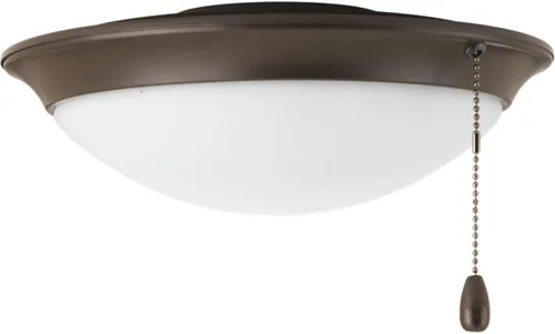 Vista 2 de Progress Lighting Kit de luz universal para ventilador de techo bajo de 1 luz para ventiladores de techo de la colección AirPro, diseño de perfil