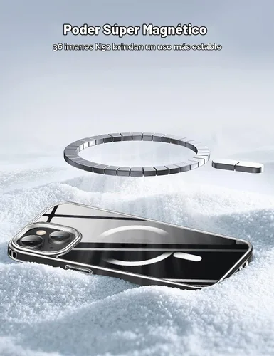 Vista 6 de Tigowos Compatible con iPhone 15 Plus e iPhone 14 Plus Funda para Teléfono [Compatible con MagSafe] [Resistente a Caídas de 10 Pies] Cristal