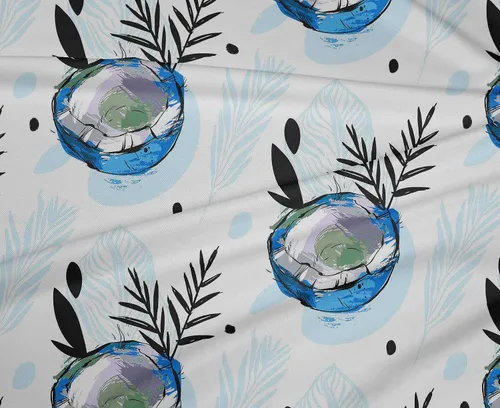 Vista 15 de oneOone Cotton Flex Brown Fabric Tropical Sewing Material Print Fabric By The Yard 40 Inch Wide-5K