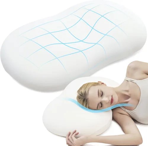 Vista 9 de AIRSKY Almohadas suaves de espuma viscoelástica, almohada para dormir de lado, almohada refrescante para dormir, certificada CertiPUR-US, inodora