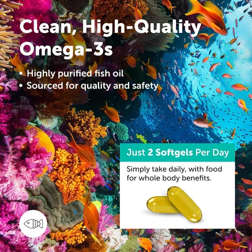 Vista 6 de Aqua Biome by Enzymedica Omega 3 Aceite de pescado de máxima resistencia