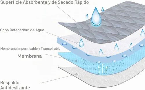 Vista 4 de Protector de colchón impermeable para cuna, 28 x 52 pulgadas, almohadilla Gris
