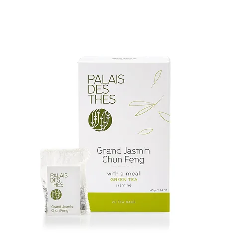 Vista 5 de Palais des Thés - Té verde Alizes Winds - Melocotón y Azahar - Bolsas de té premium, sirve 20 tazas