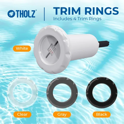 Vista 5 de Tholz® Luz de piscina RGBW - LED ultra brillante - Fácil instalación - Luz de piscina enterrada (10 W, cable de 50 pies)