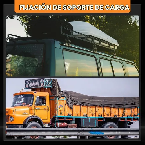 Vista 7 de Therwen 10 Piezas Accesorio de Perno Roscado de Doble Orejeta para Riel en L con Tuerca de Amarre Capacidad 5500 Libras Para Usar con Riel de Pista