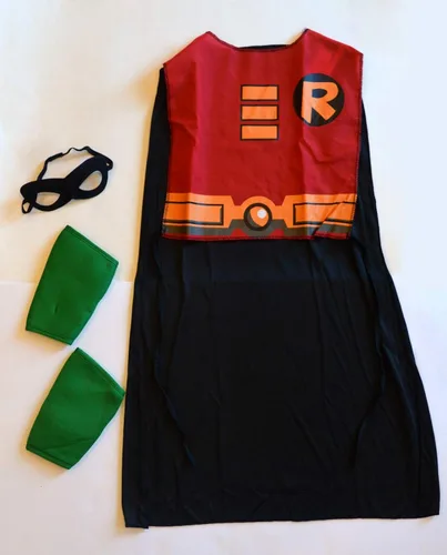 Vista 5 de Rubie's DC Comics - Conjunto de disfraz de superhéroe de trío de acción para niños, talla S