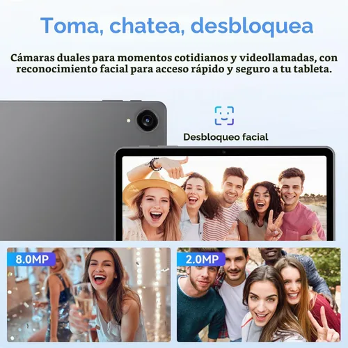 Vista 7 de ECOPAD Tablet Android 15, tabletas de 10.1 pulgadas con procesador Octa-Core, pantalla HD IPS, 12 GB de RAM+128 GB de ROM, compatible con expansión