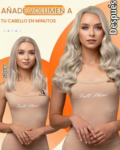 Vista 8 de Full Shine - Extensiones de cabello sin costuras con clip, color marrón oscuro