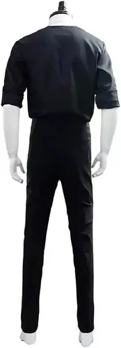 Vista 4 de Geralt of Rivia Cosplay traje casual desgaste camisa hombres negro traje Halloween carnaval por encargo