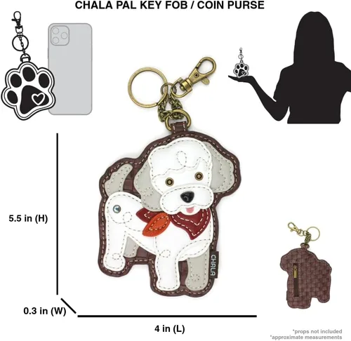 Vista 83 de CHALA Dog Collection - Llavero decorativo para mujer