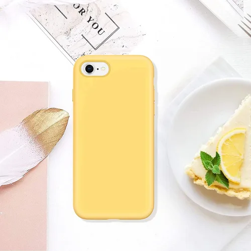 Vista 7 de GUAGUA Funda compatible con iPhone SE 2022/2020, iPhone 8, iPhone 7, 4.7 pulgadas, silicona líquida, gel suave, forro de microfibra delgada, cojín