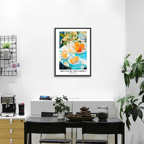 Vista 7 de LAYWHQ - Arte de pared de naranjas vibrantes, frutas y cítricos, pinturas de acuarela, pósteres de Italia, jardín, brunch, ccreativo, decoración