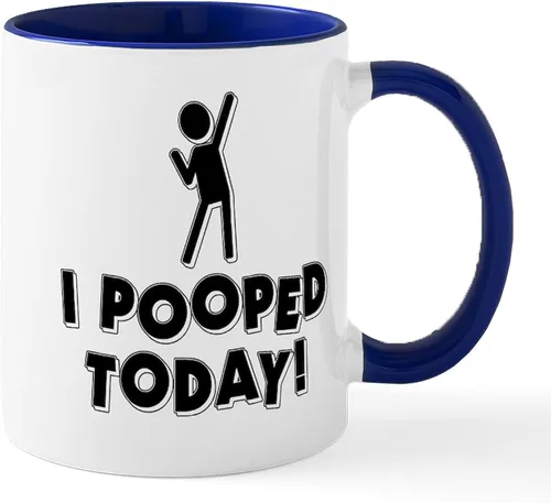Vista 35 de CafePress Time To Poop Mugs Taza de café de cerámica de 11 oz (11.0 fl oz)