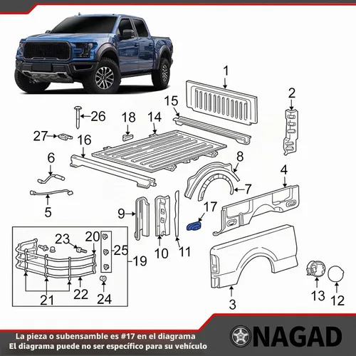 Vista 8 de Anclajes de amarre para ganchos de amarre Ford 2000-2017 Compatible con F-150 Styleside 2004-2017 Compatible con Explorer Sport Trac 2001-2010