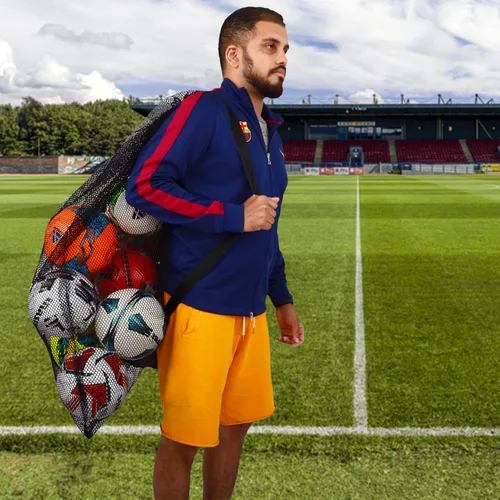 Vista 5 de VIZARI Bolsa de pelota de fútbol – Bolsa de equipo deportivo, bolsa de pelota de malla, bolsa de playa o bolsa de equipo de snorkel con correa