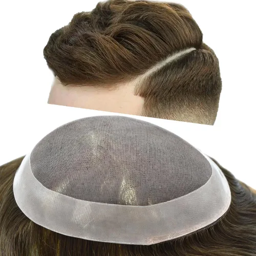 Vista 24 de Toupee - Sistema de cabello para hombre, monofilamento fino duradero, monofilamento europeo de repuesto para hombres, piezas de pelo