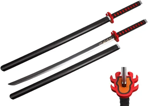 Vista 7 de Espada samurái de espuma de 41 pulgadas, Katana Demon a Slayer Anime (elige tu personaje) (Hashibira Inosuke)