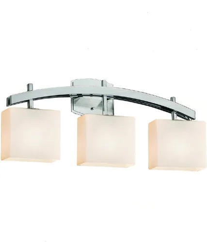 Vista 4 de FSN-8593-55-MROR-DBRZ-LED3-2100 Barra de baño con luz LED con pantalla rectangular de 3 unidades, bronce oscuro