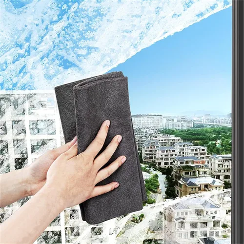 Vista 6 de Myhomepleasure - 5 paños de limpieza mágicos de microfibra, toallitas de limpieza, paño de limpieza mágico, paño de limpieza de ventanas (negro)