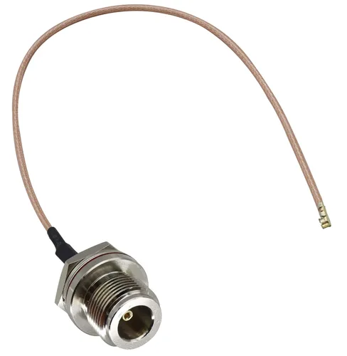 Vista 8 de RG316 TNC hembra a MMCX macho Cable de ángulo recto MMCX macho enchufe de ángulo recto a mamparo TNC Cable de extensión aérea hembra para antena