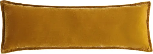 Vista 12 de HiEnd Accents Stella Almohada Lumbar de Terciopelo de Seda Sintética, 14x42 pulgadas, Negro, Ropa de Cama de Lujo de Estilo Romántico Occidental