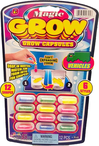 Vista 6 de Cápsulas para regalos invitados cumpleaños Magic Grow, paquete de 6, todos diferentes