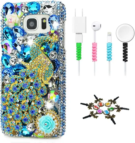 Vista 21 de SSSGCDwCPSeries-23 - Funda con cristales brillantes (hecha a mano), diseño 3D