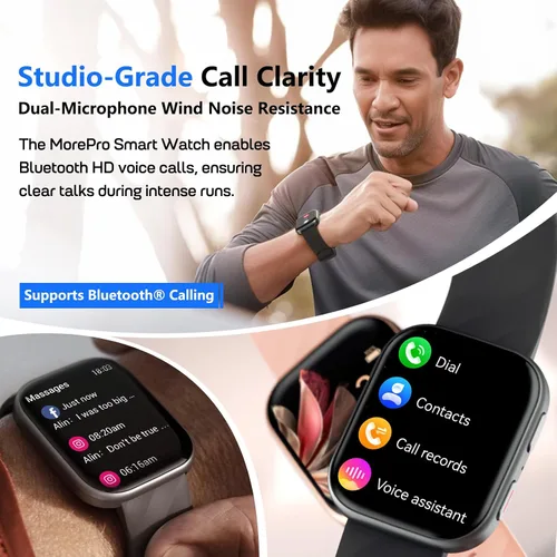 Vista 7 de MorePro Rastreador de fitness con monitor de frecuencia cardíaca 24/7 / presión arterial, seguimiento de oxígeno en sangre/sueño, más de 120
