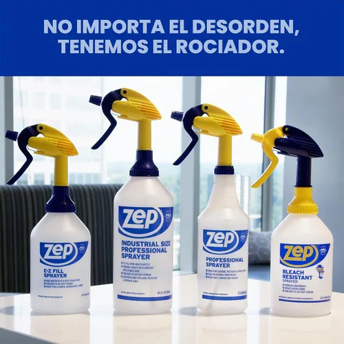 Vista 7 de Zep Nuevo Pulverizador Profesional Resistente al Blanqueador 2.0 Botella 32 Onzas - Pulverización de 9 Metros, Boquilla Ajustable