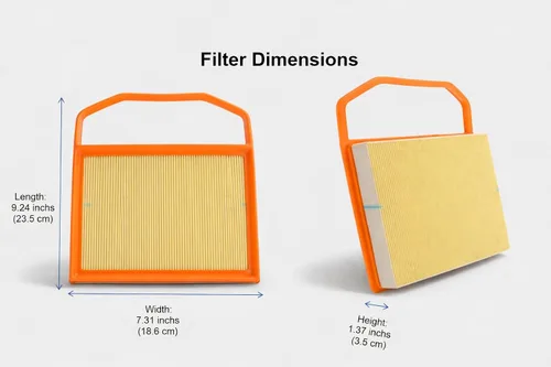 Vista 5 de Filtro de aire de motor para MERCEDES-BENZ C400, E450, S560E, C43, CLS400, E400, E43, E450, GL450, GLC43, GLE400, GLE43, GLE450, GLE550E, GLS450