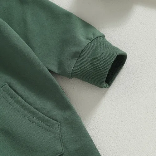 Vista 6 de KtwHarnu Ropa de bebé recién nacido, con capucha, de manga larga, con cremallera, para otoño e invierno