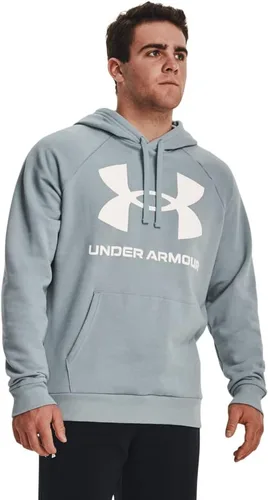 Vista 23 de Under Armour mens Rival Fleece Big Logo Hoodie (176) Fresh Clay/ Onyx White