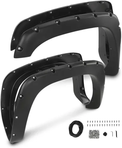 Vista 22 de ALLGOOD Guardabarros de rueda compatibles con Chevy Silverado 1500 2007-2013 Fleetside de 69.3 pulgadas para cama corta de doble cabina, solo