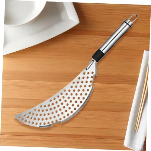 Vista 9 de Colador con clip para freír, colador de grasa, colador de acero inoxidable, colador de pasta, separador de grasa, separador de arroz, separador