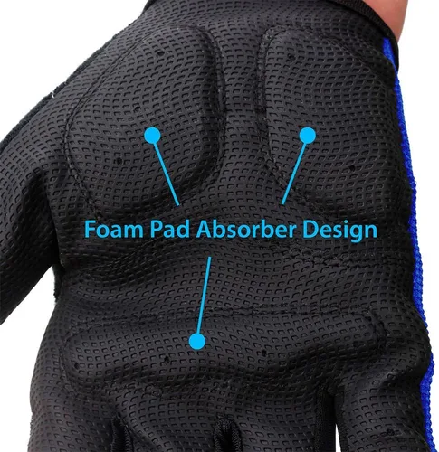 Vista 5 de Gearonic Guantes de ciclismo para hombre - Guantes de ciclismo MTB acolchados de espuma transpirable con tecnología antideslizante y absorción