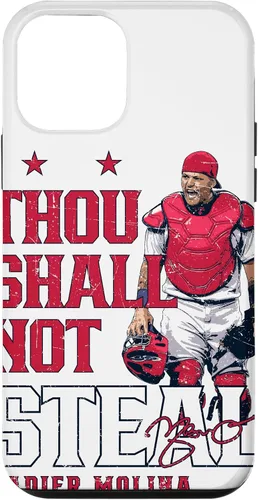 Vista 16 de Thou Shall Not Steal Yadier Molina St Louis MLBPA - Carcasa para iPhone 17