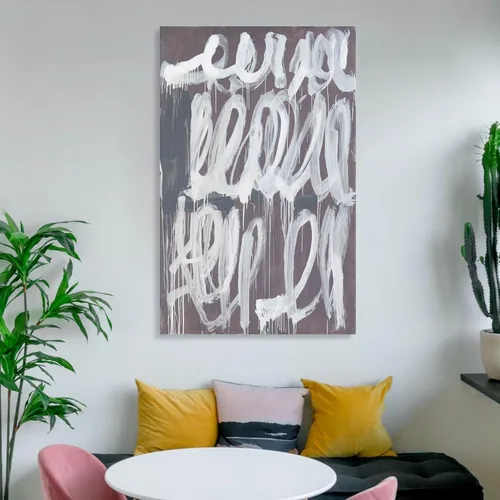 Vista 6 de WANSHI Cy Twombly sin título (9) Lienzo grande impresión de pinturas famosas para oficina y hogar, arte decorativo para pared, póster de pintura
