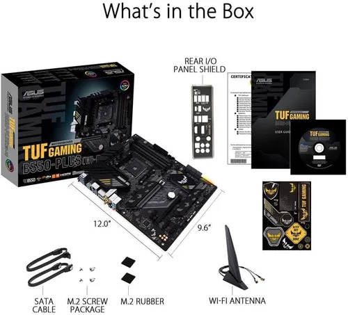 Vista 7 de Micro Center AMD Ryzen 7 5800X3D 8 núcleos 16 hilos procesador de escritorio con tecnología AMD 3D V-Cache Bundle con ASUS TUF Gaming B550-PLUS WiFi
