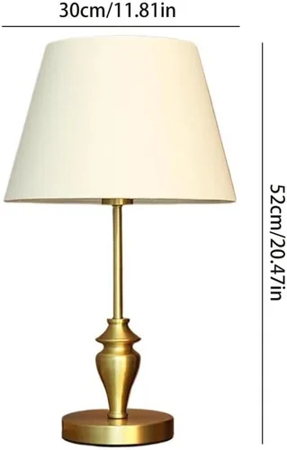 Vista 2 de Lámpara para escritorio, sala de estar, retro, totalmente de cobre, lámpara de noche para dormitorio, estudio en casa, lámpara de mesa de lectura
