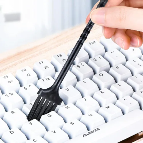 Vista 5 de Kit de limpieza de computadora, cepillo de limpieza de teclado con bolsa de transporte 20 en 1, cepillo antiestático para computadora, reproductor