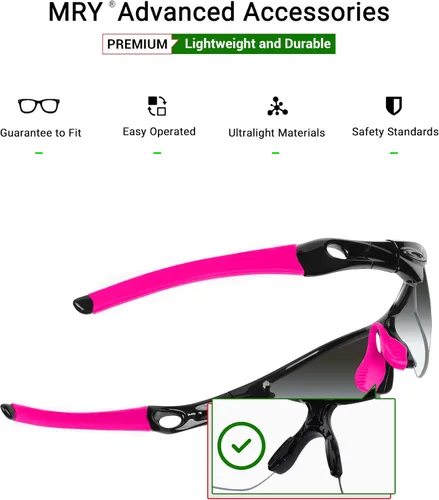 Vista 3 de Mryok Kits de boquillas de repuesto para gafas de sol Oakley Radar PathPitchRangeXLEdge - Opt