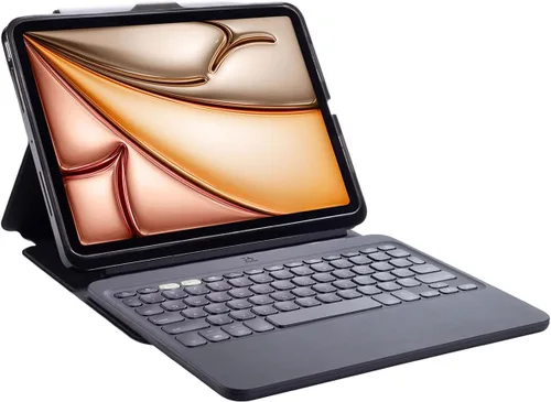 Vista 22 de ZAGG Pro Keys - Funda desmontable y teclado inalámbrico para Apple iPad de 10.2 pulgadas (Gen 9, 8, 7) - Emparejamiento Bluetooth, teclas